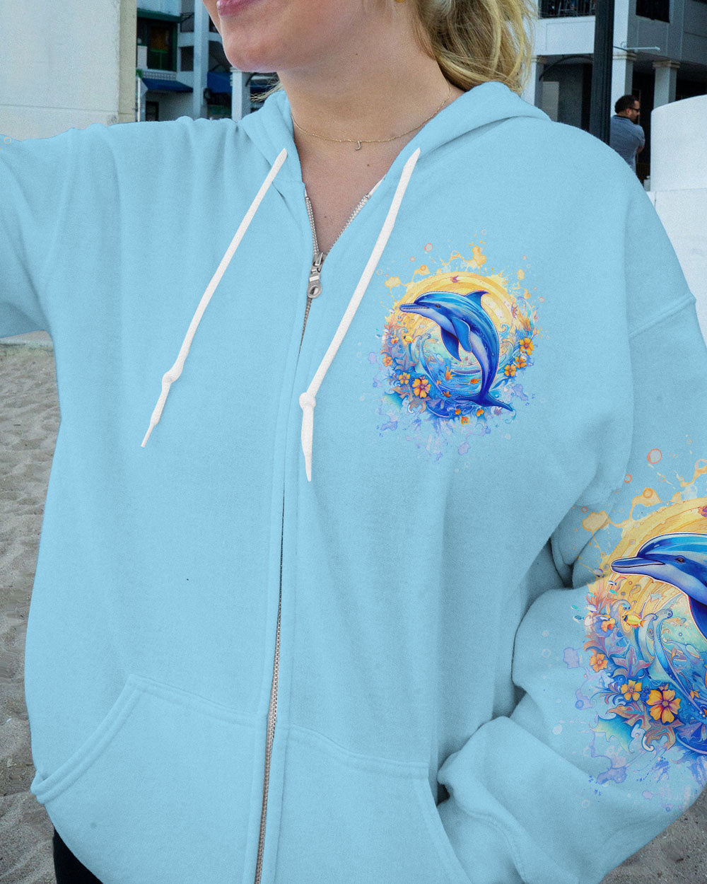 BLISSCORNERS AN OCEAN BREEZE DOLPHIN ALL OVER PRINT