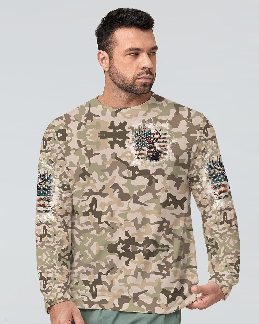 BLISSCORNERS BEHIND EVERY HUNTER HUNTING DEER ALL OVER PRINT