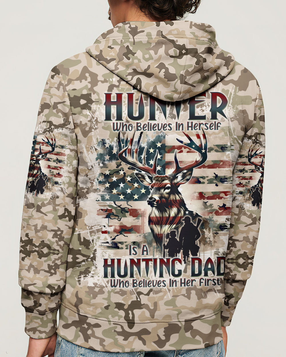 BLISSCORNERS BEHIND EVERY HUNTER HUNTING DEER ALL OVER PRINT