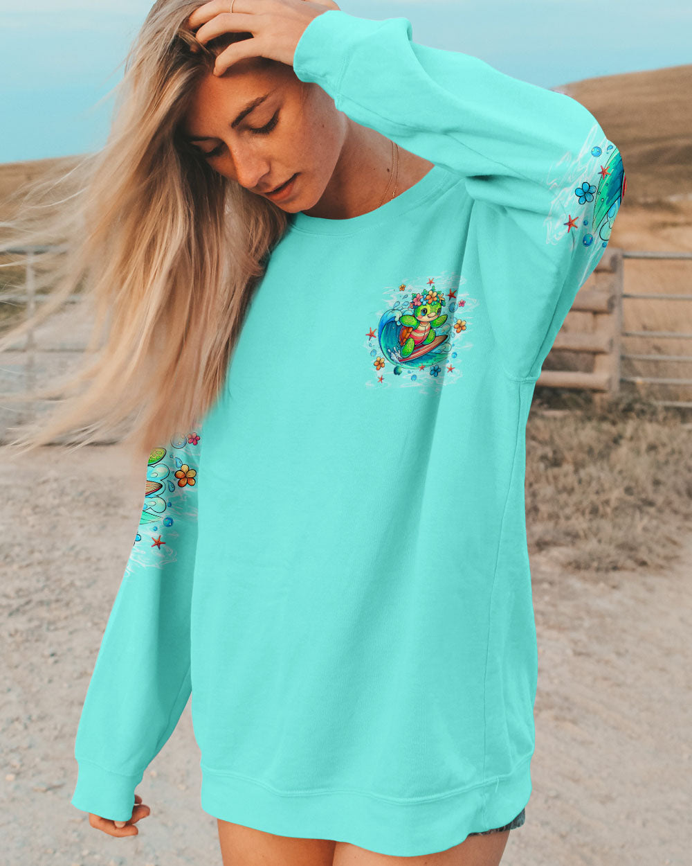 BLISSCORNERS BEACH BUM ON ISLAND TIME TURTLE ALL OVER PRINT