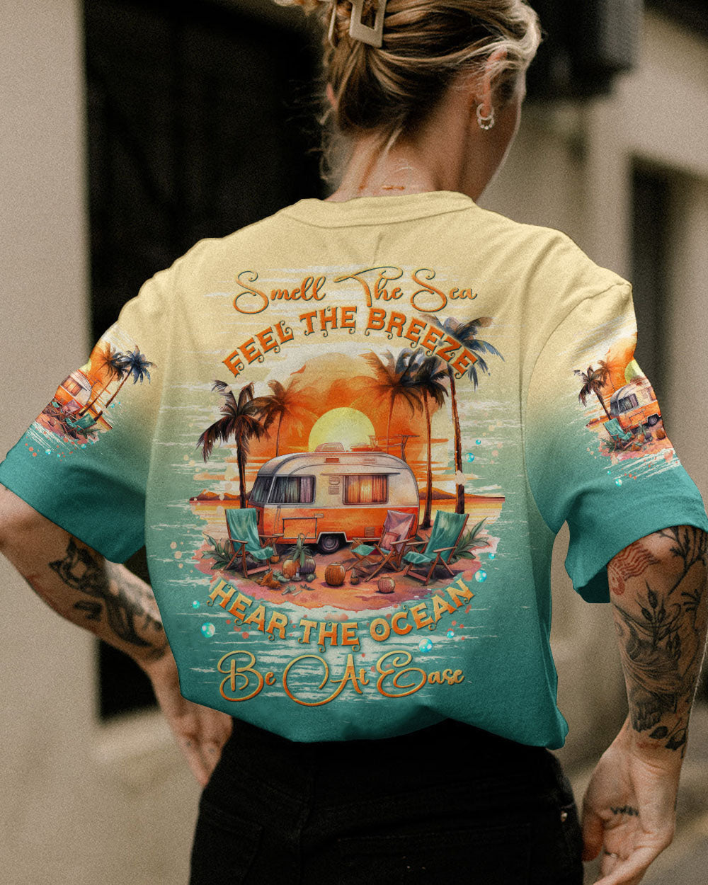 BLISSCORNERS SMELL THE SEA FEEL THE BREEZE ALL OVER PRINT