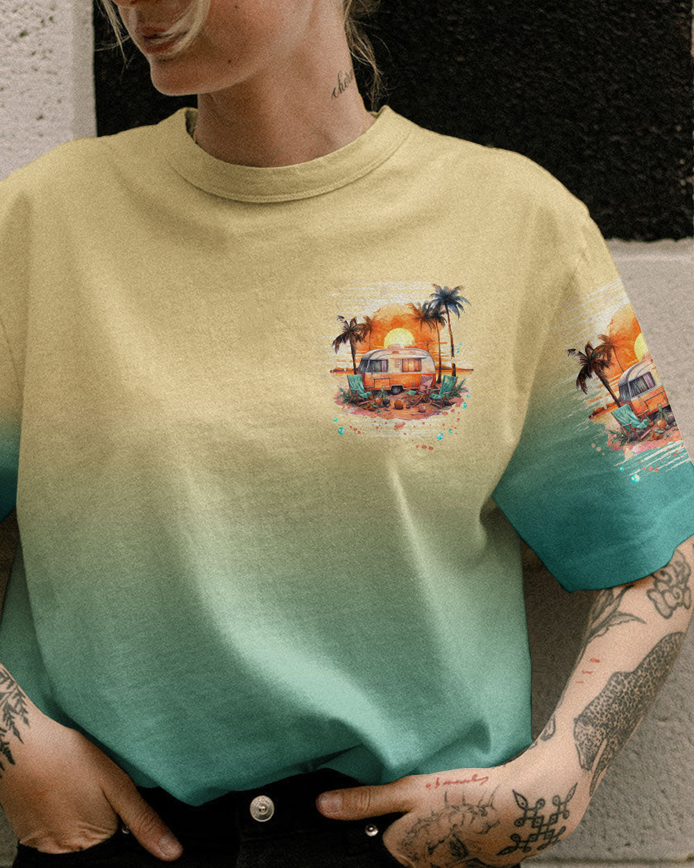 BLISSCORNERS SMELL THE SEA FEEL THE BREEZE ALL OVER PRINT