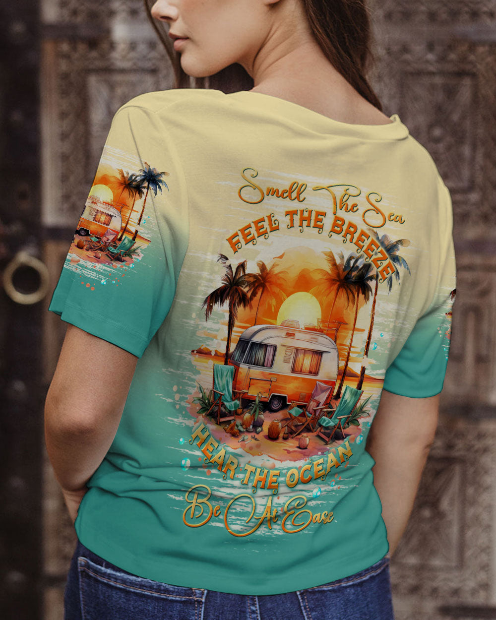 BLISSCORNERS SMELL THE SEA FEEL THE BREEZE ALL OVER PRINT