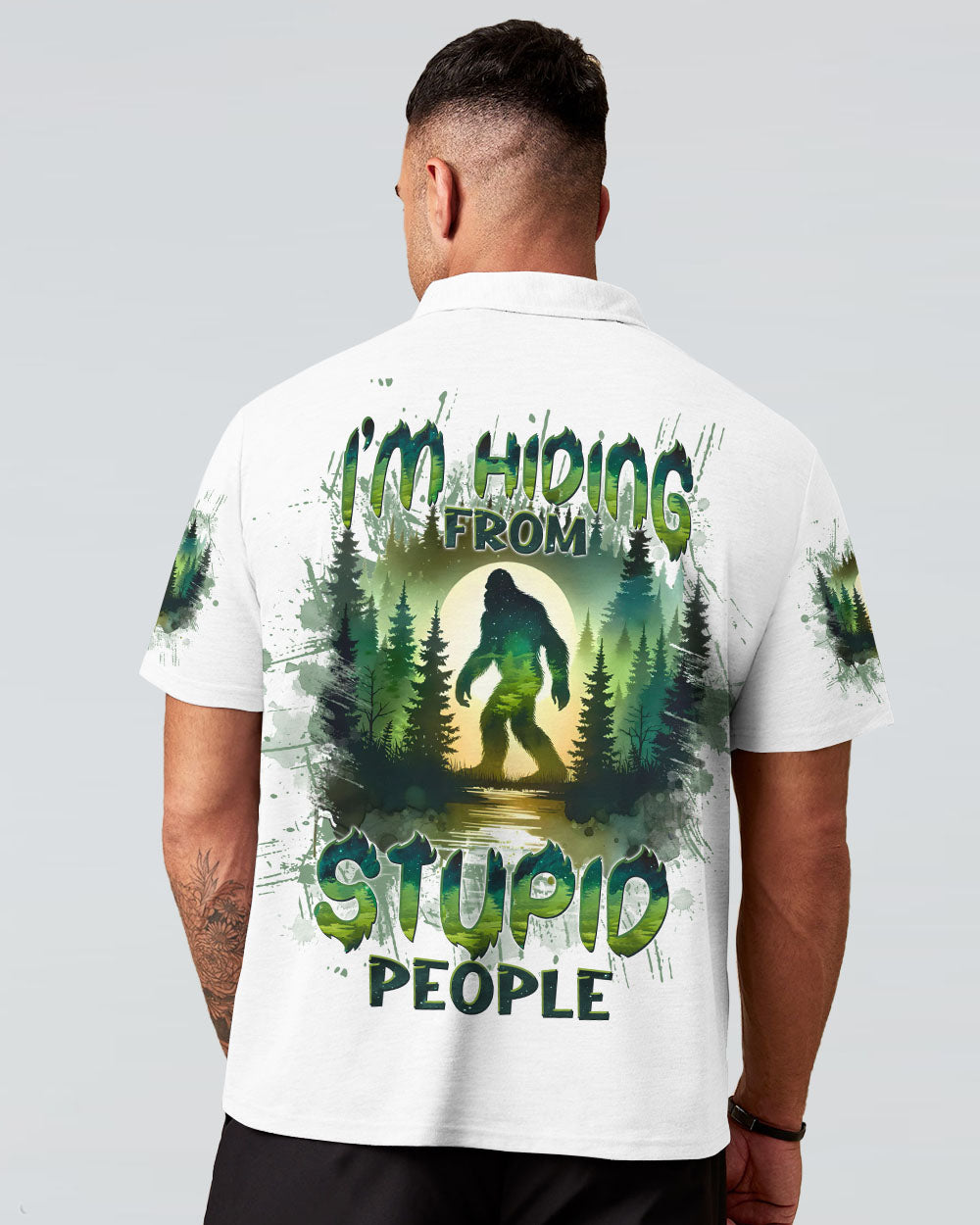 BLISSCORNERS I'M HIDING FROM STUPID PEOPLE BIGFOOT ALL OVER PRINT