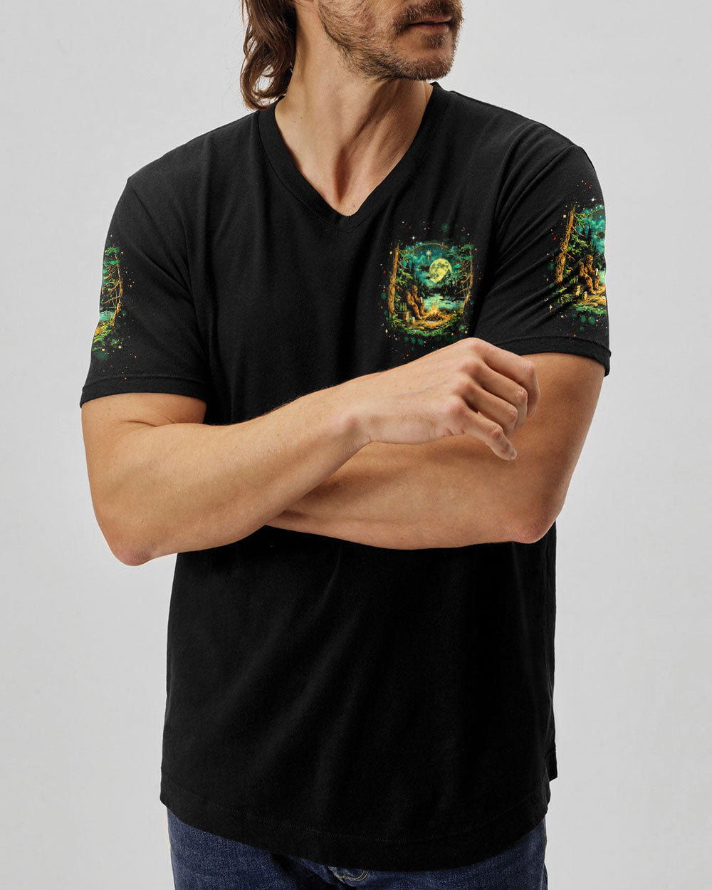 BLISSCORNERS AND INTO THE FOREST I GO BIGFOOT ALL OVER PRINT