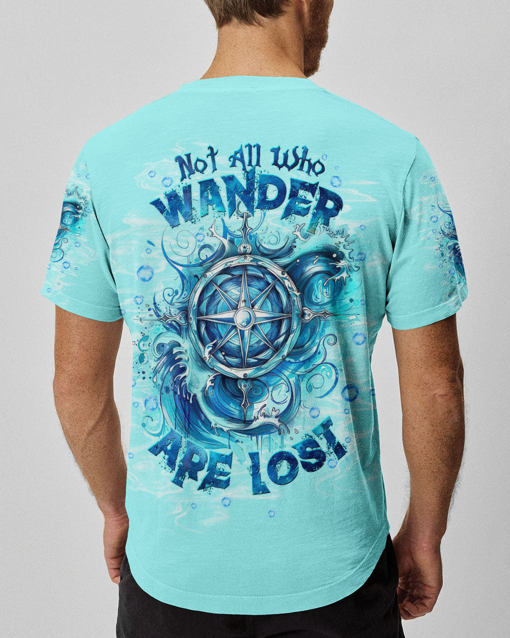 BLISSCORNERS NOT ALL WHO WANDER ARE LOST COMPASS BEACH ALL OVER PRINT
