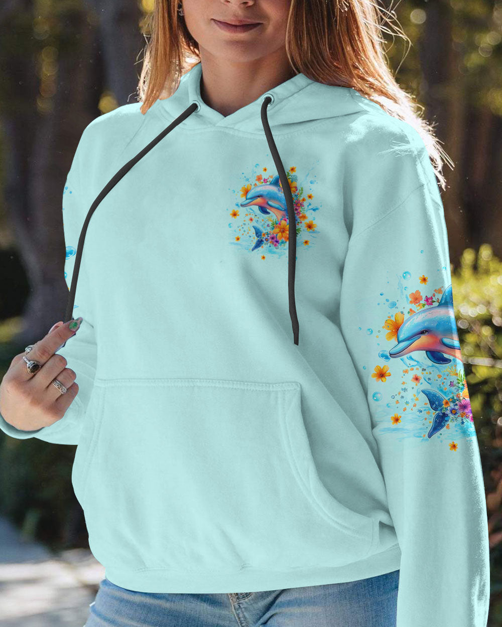 BLISSCORNERS DANCING WITH DOLPHINS ALL OVER PRINT