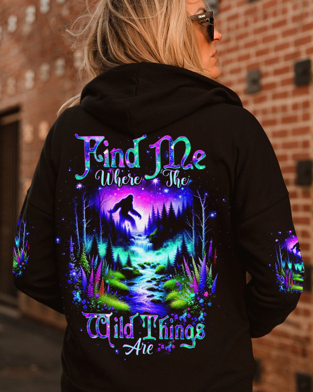 BLISSCORNERS FIND ME WHERE THE WILD THINGS ARE BIGFOOT ALL OVER PRINT
