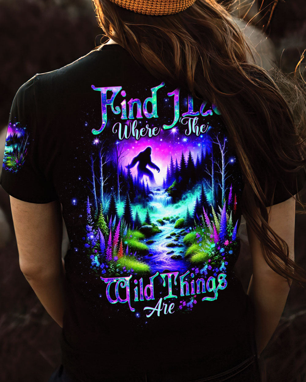 BLISSCORNERS FIND ME WHERE THE WILD THINGS ARE BIGFOOT ALL OVER PRINT