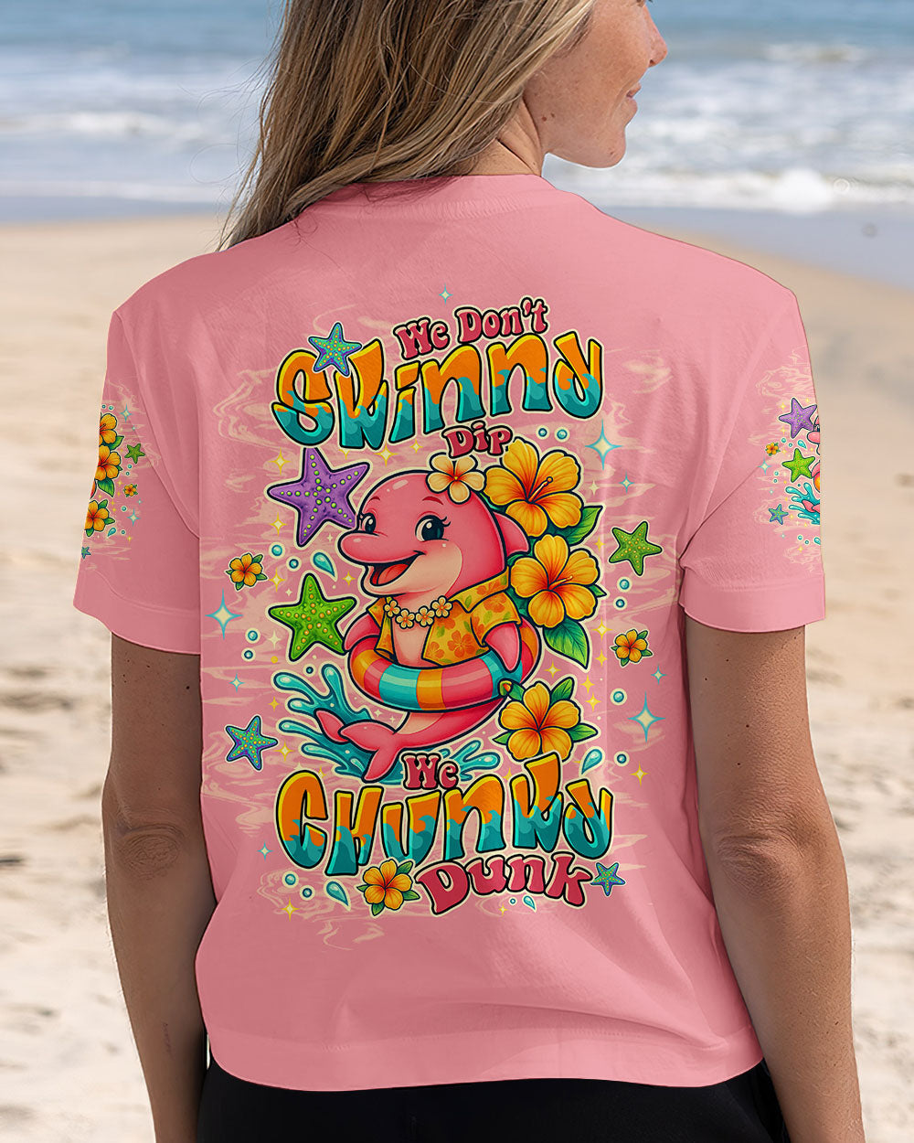 BLISSCORNERS WE DON'T SKINNY DIP DOLPHIN ALL OVER PRINT