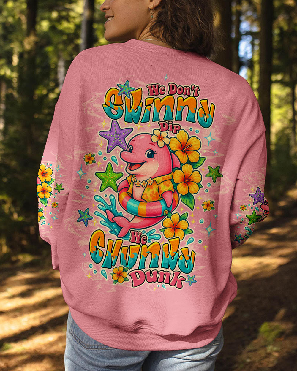 BLISSCORNERS WE DON'T SKINNY DIP DOLPHIN ALL OVER PRINT