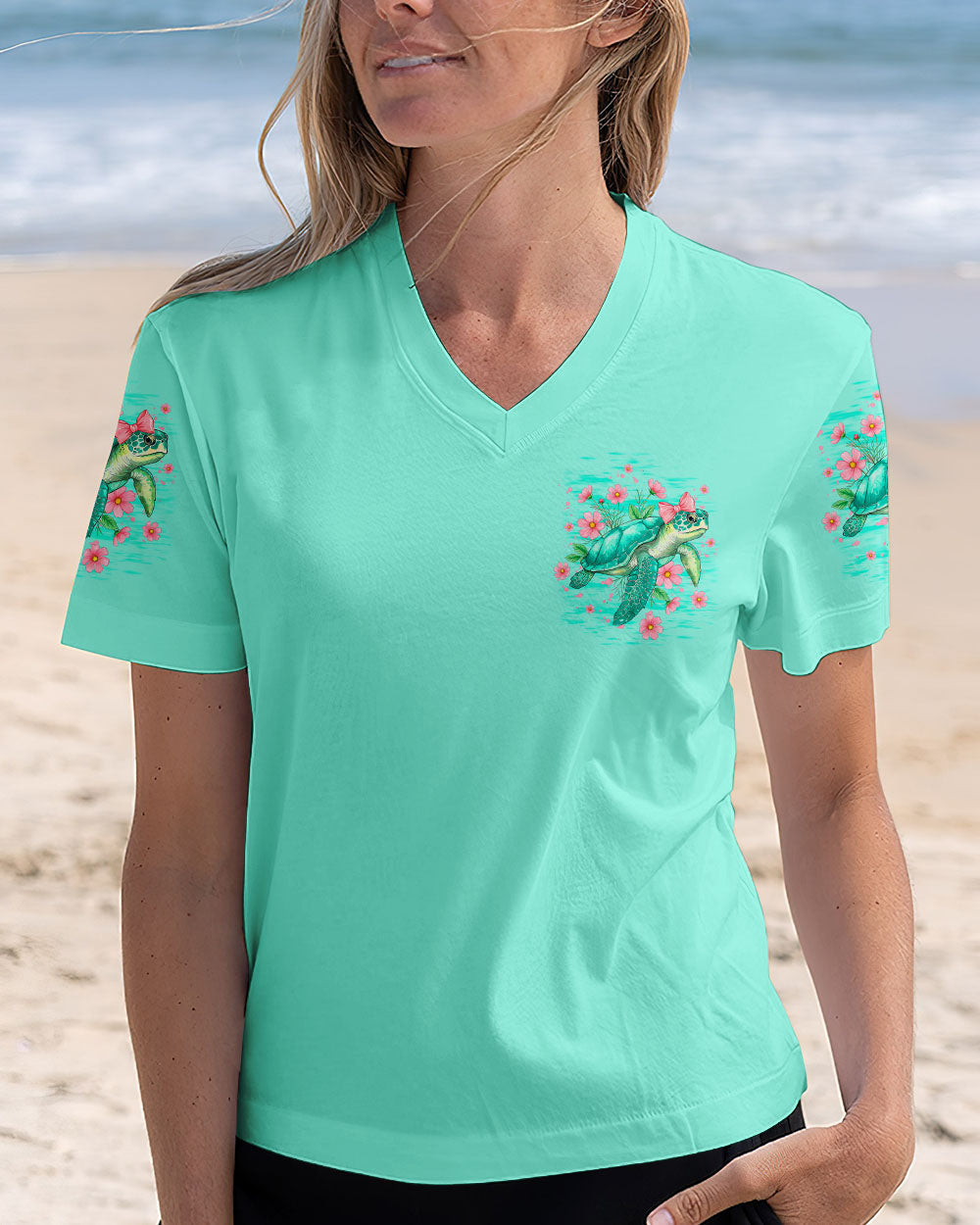 BLISSCORNERS SALTY LIL' BEACH TURTLE ALL OVER PRINT