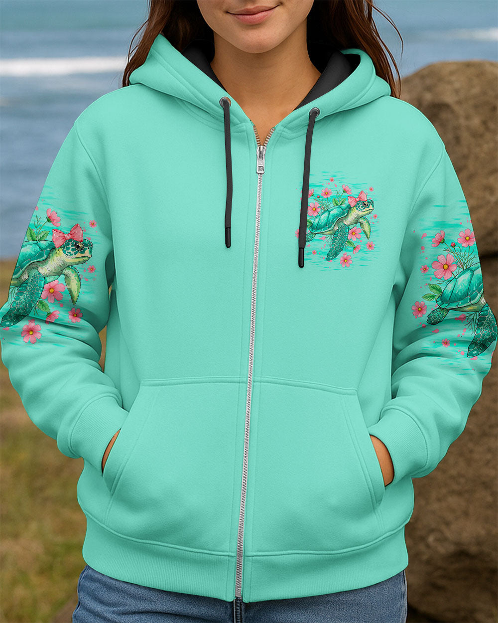 BLISSCORNERS SALTY LIL' BEACH TURTLE ALL OVER PRINT