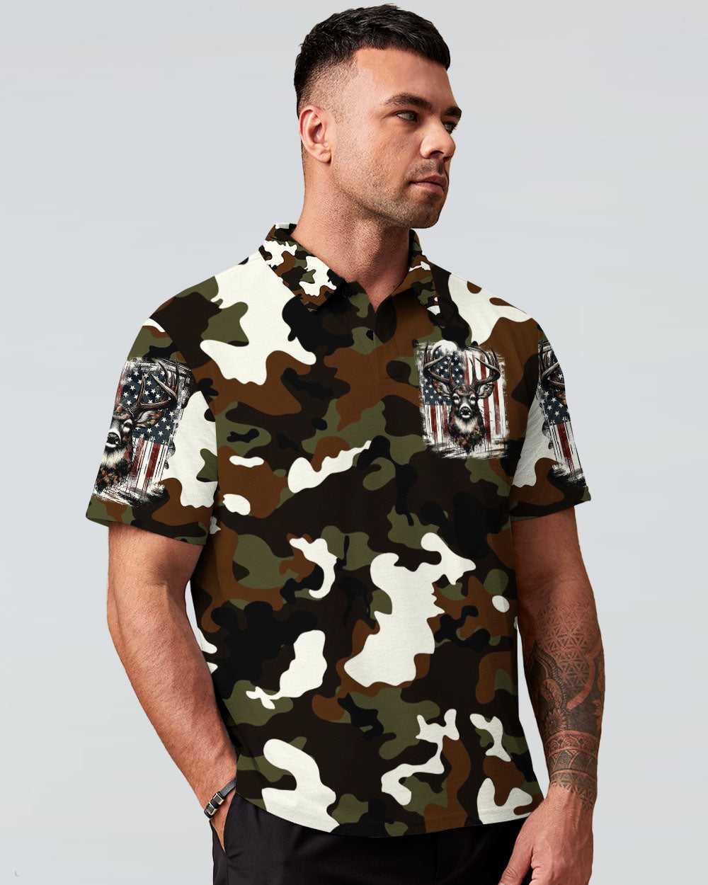 BLISSCORNERS THE CLOSER I GET TO NATURE DEER CAMO ALL OVER PRINT