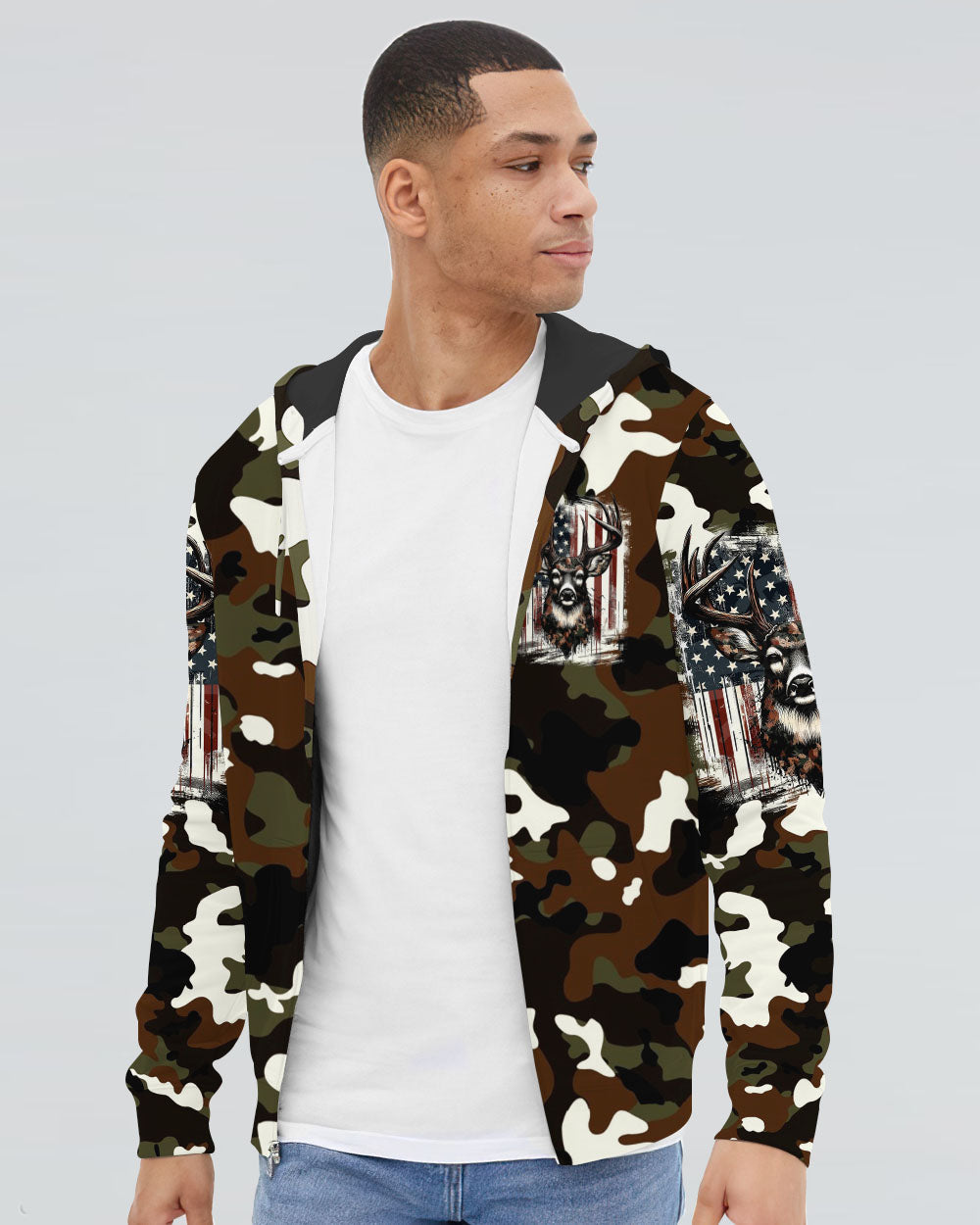 BLISSCORNERS THE CLOSER I GET TO NATURE DEER CAMO ALL OVER PRINT