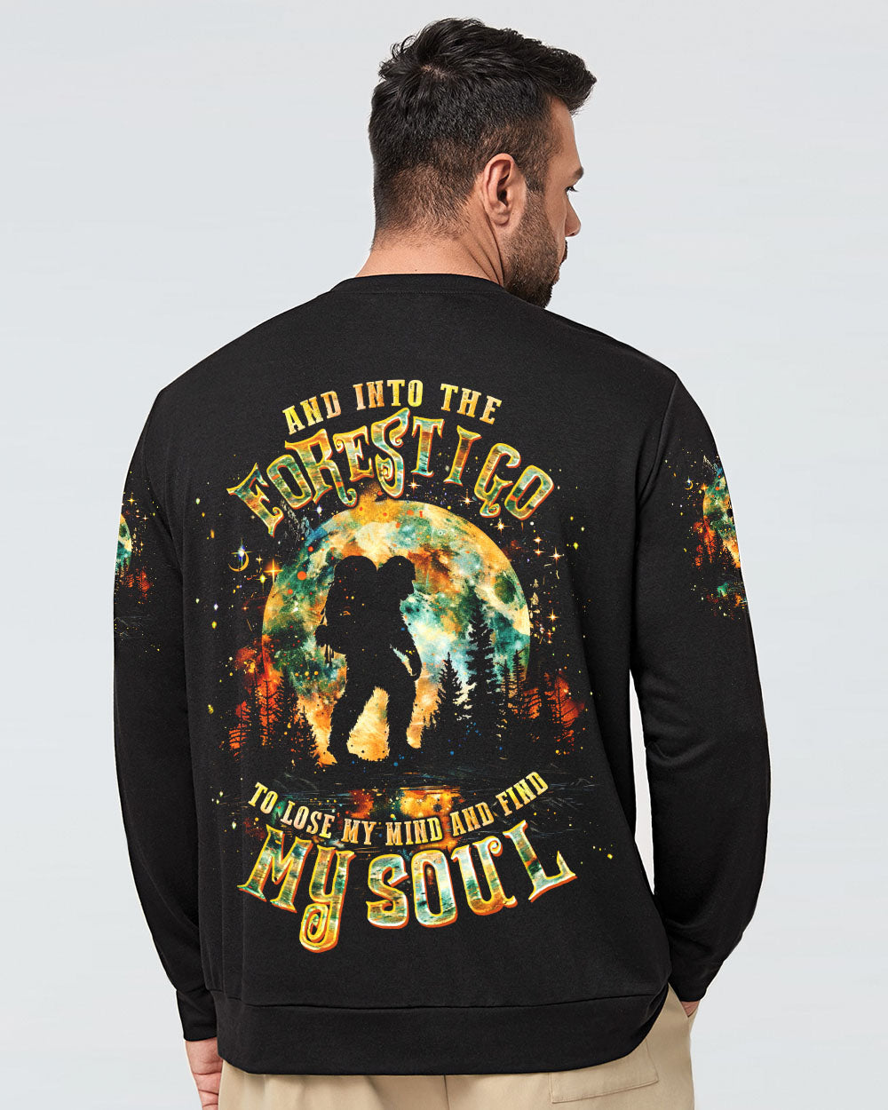 BLISSCORNERS AND INTO THE FOREST I GO BIGFOOT ALL OVER PRINT