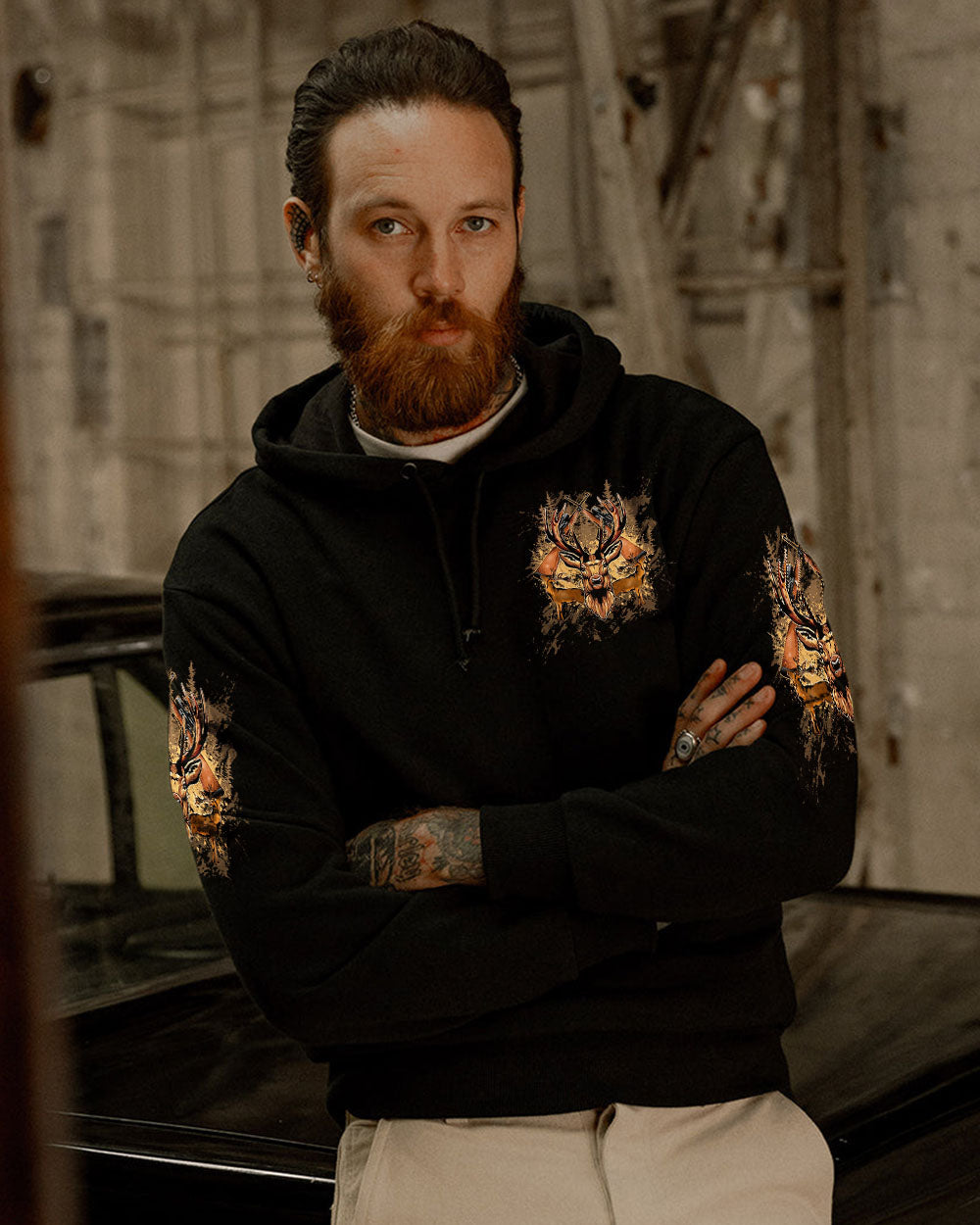 BLISSCORNERS NO BRAGGING UNTIL YOU'REDRAGGING HUNTING DEER ALL OVER PRINT