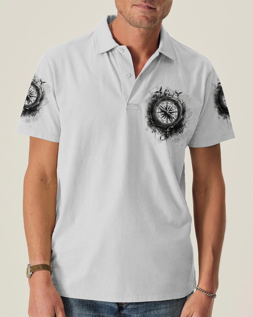BLISSCORNERS NOT ALL WHO WANDER ARE LOST COMPASS ALL OVER PRINT