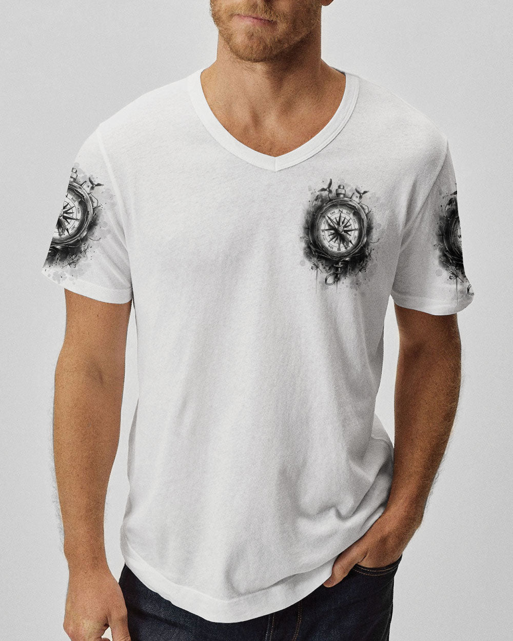 BLISSCORNERS NOT ALL WHO WANDER ARE LOST COMPASS ALL OVER PRINT