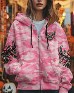 BLISSCORNERS PRETTY IN PINK HUNTING DEER ALL OVER PRINT