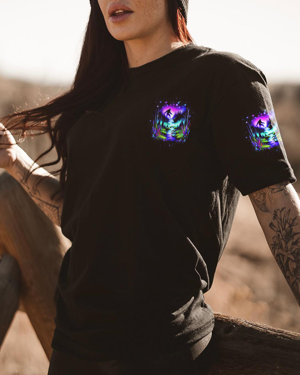 BLISSCORNERS AND INTO THE FOREST I GO BIGFOOT ALL OVER PRINT