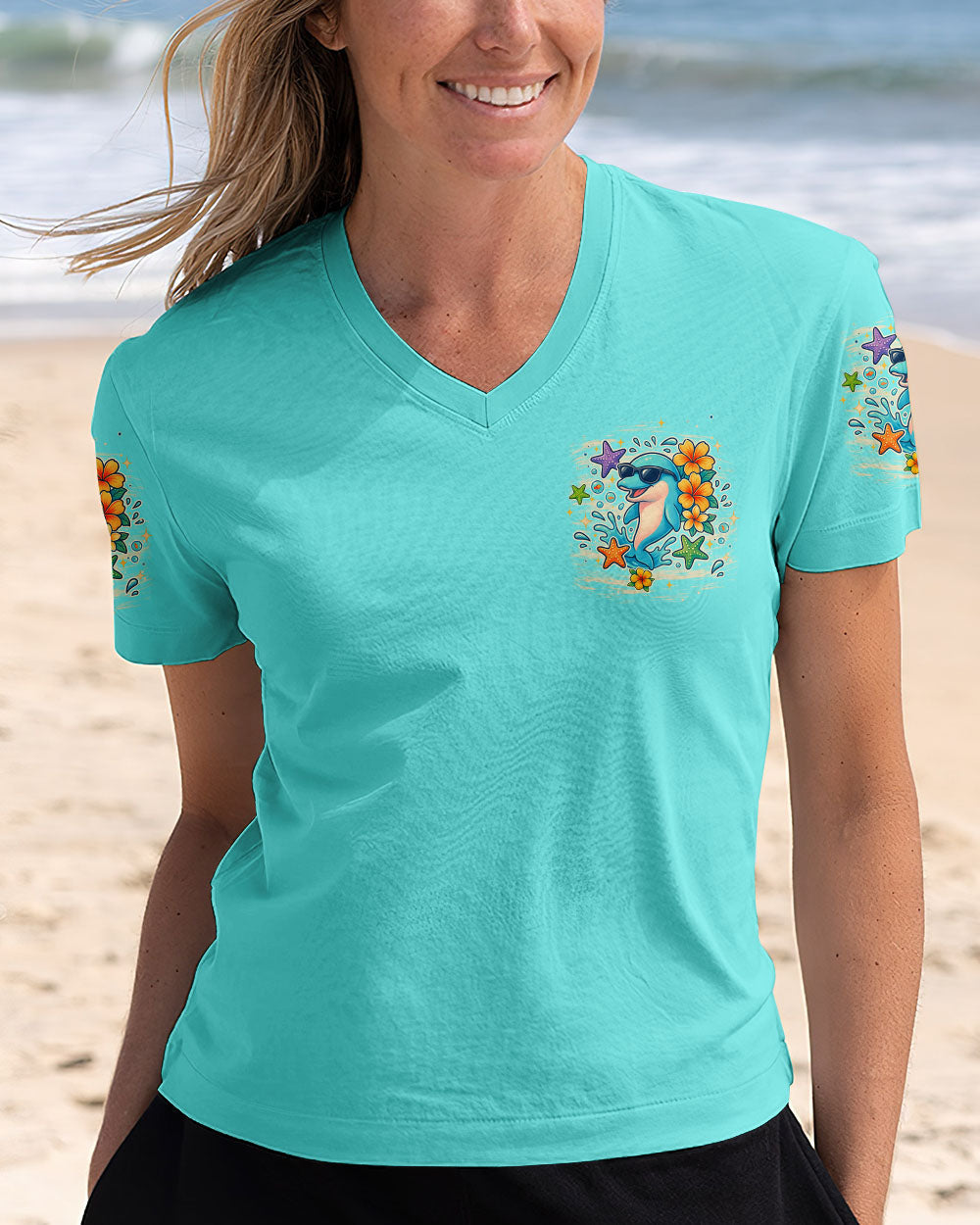 BLISSCORNERS WE DON'T SKINNY DIP DOLPHIN ALL OVER PRINT