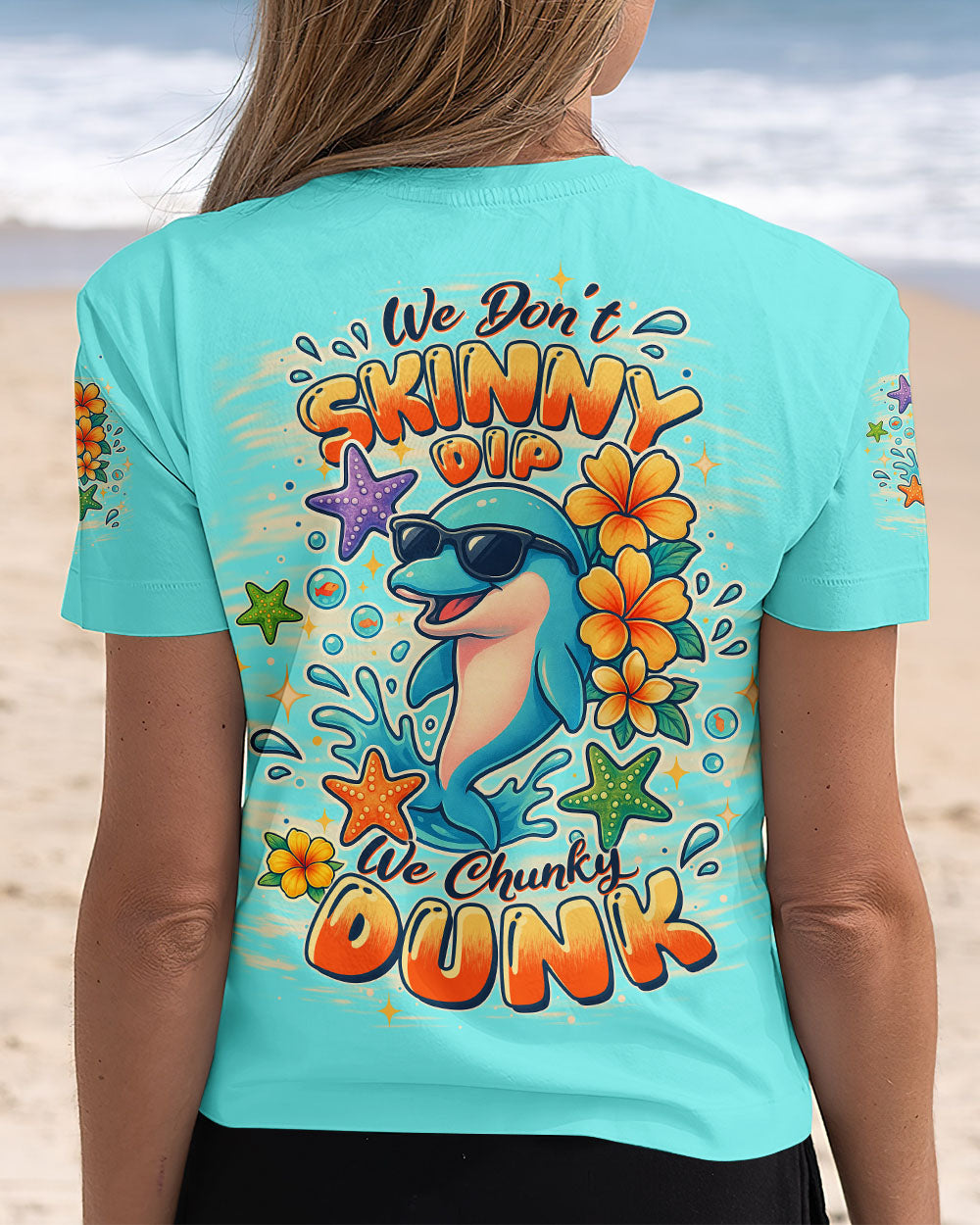 BLISSCORNERS WE DON'T SKINNY DIP DOLPHIN ALL OVER PRINT