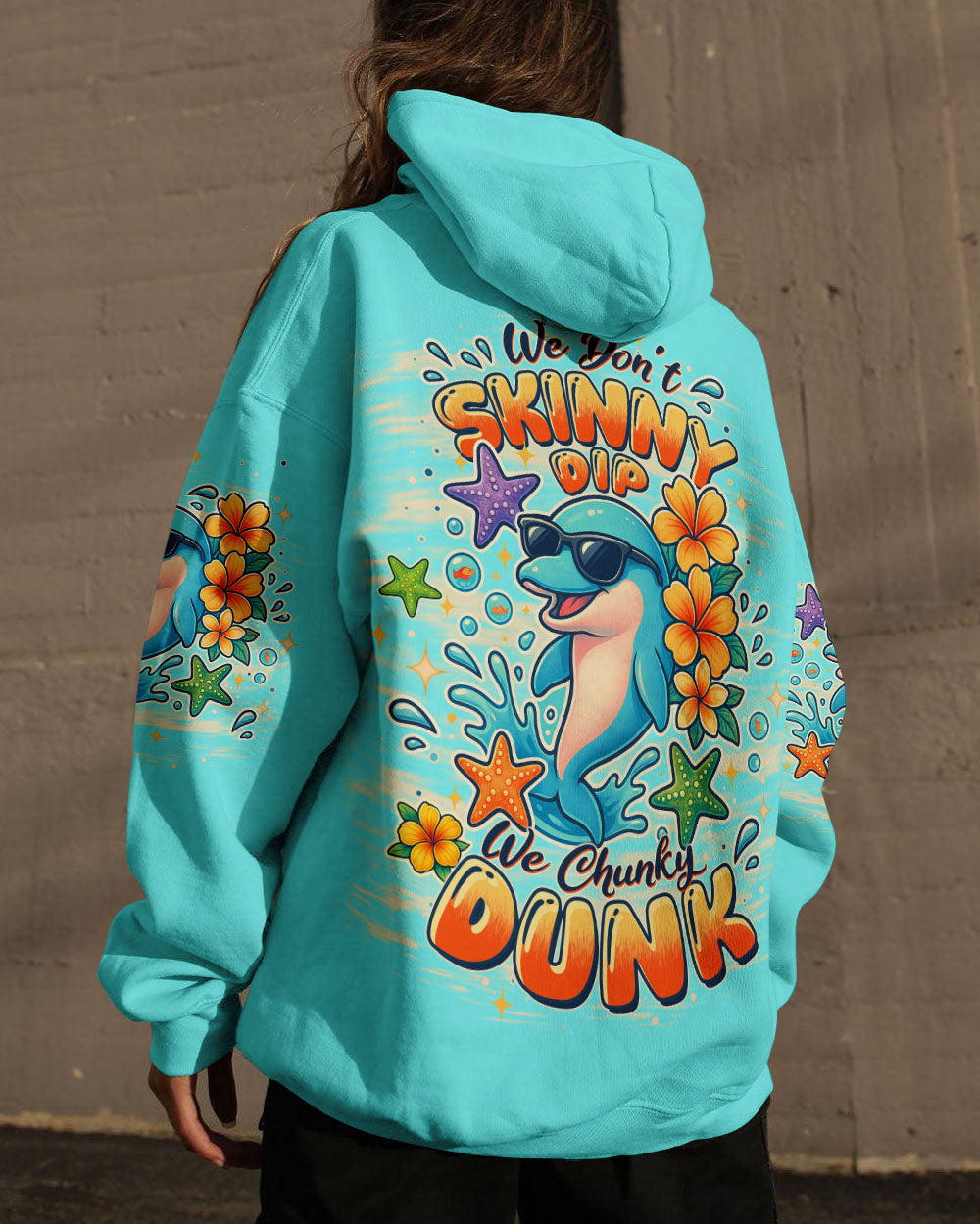 BLISSCORNERS WE DON'T SKINNY DIP DOLPHIN ALL OVER PRINT