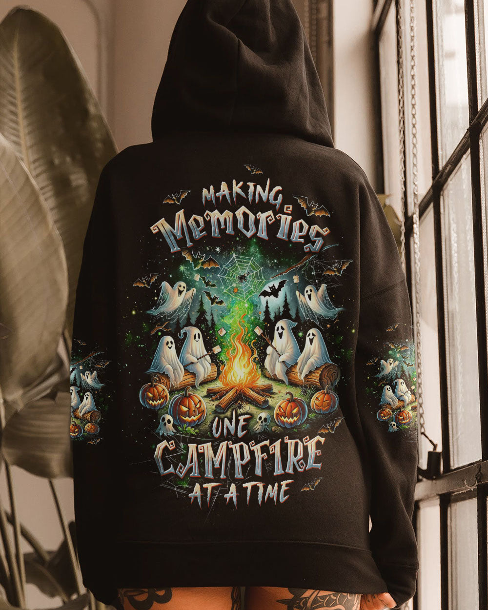 BLISSCORNERS MAKING MEMORIES ONE CAMPFIRE AT A TIME BOOS HALLOWEEN ALL OVER PRINT