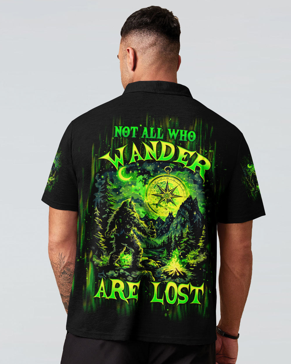 BLISSCORNERS NOT ALL WHO WANDER ARE LOST BIGFOOT COMPASS ALL OVER PRINT -  TLTW1102253