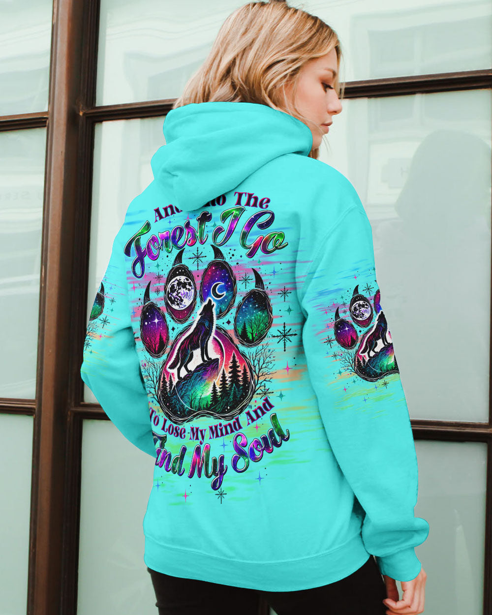 BLISSCORNERS AND INTO THE FOREST I GO WOLF ALL OVER PRINT