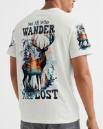 BLISSCORNERS NOT ALL WHO WANDER ARE LOST DEER ALL OVER PRINT