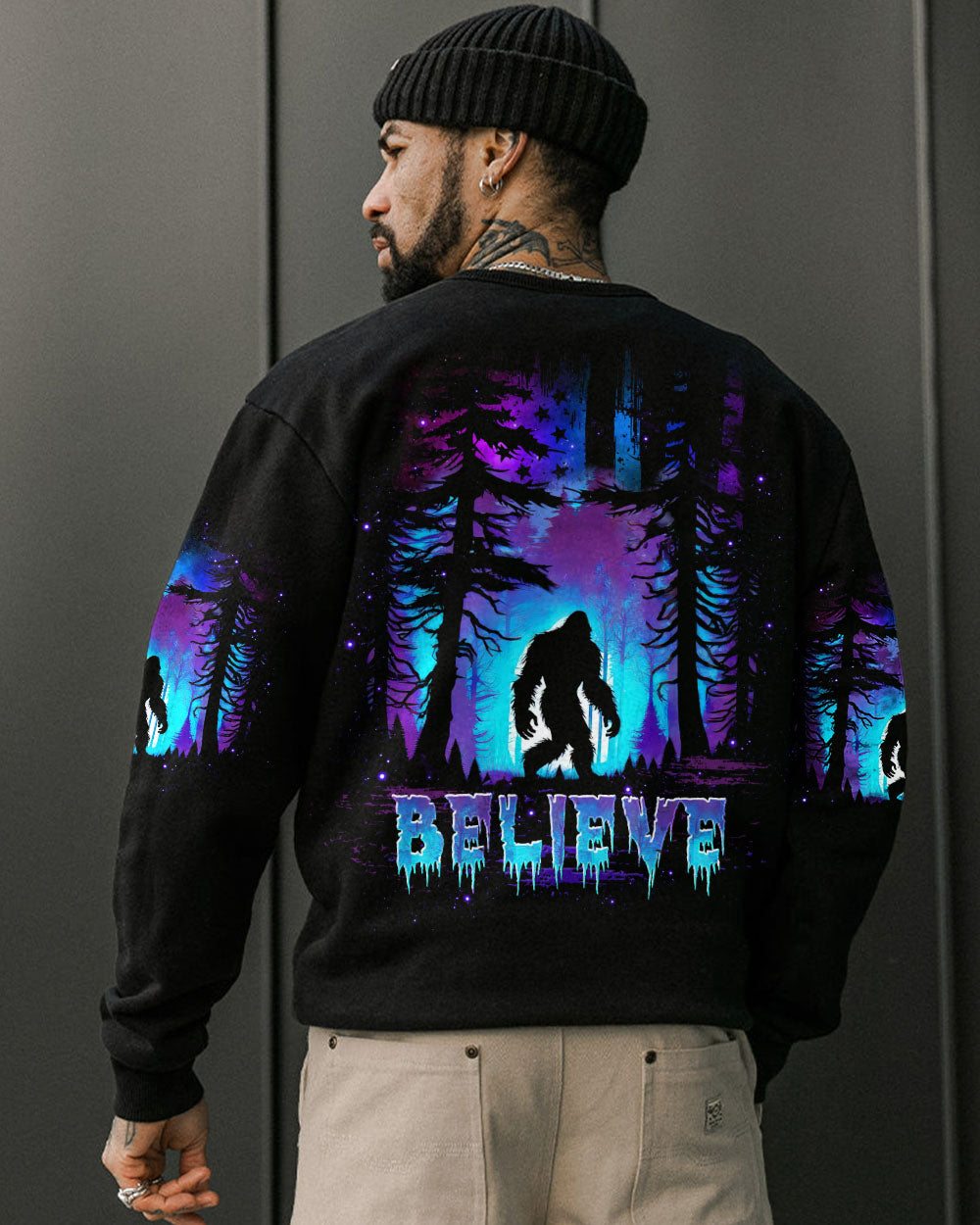 BLISSCORNERS (HOT DEAL) BELIEVE BIGFOOT ALL OVER PRINT