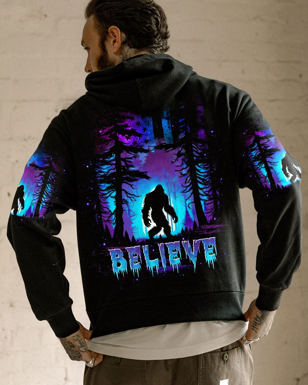 BLISSCORNERS (HOT DEAL) BELIEVE BIGFOOT ALL OVER PRINT