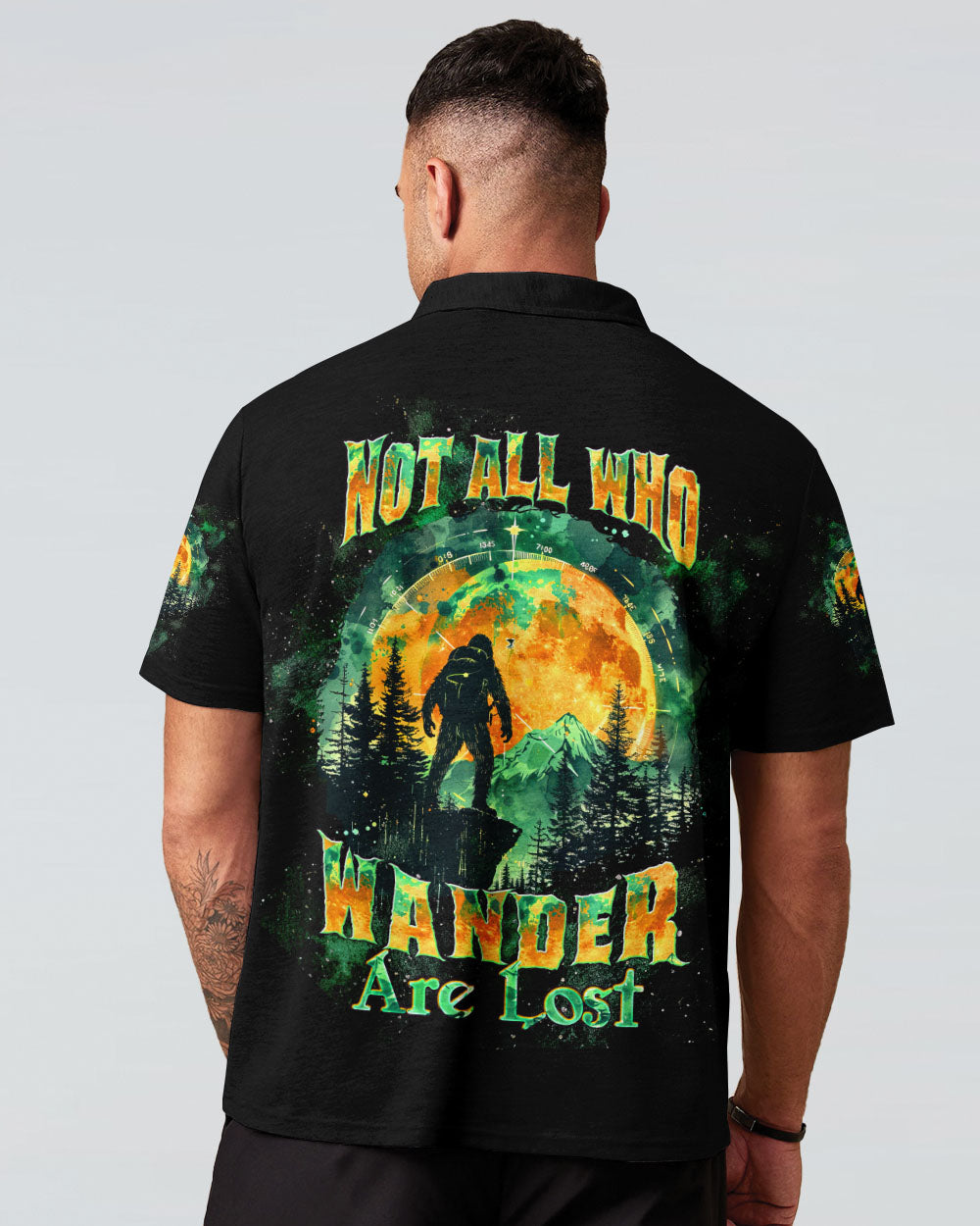 BLISSCORNERS NOT ALL WHO WANDER ARE LOST  BIGFOOT ALL OVER PRINT