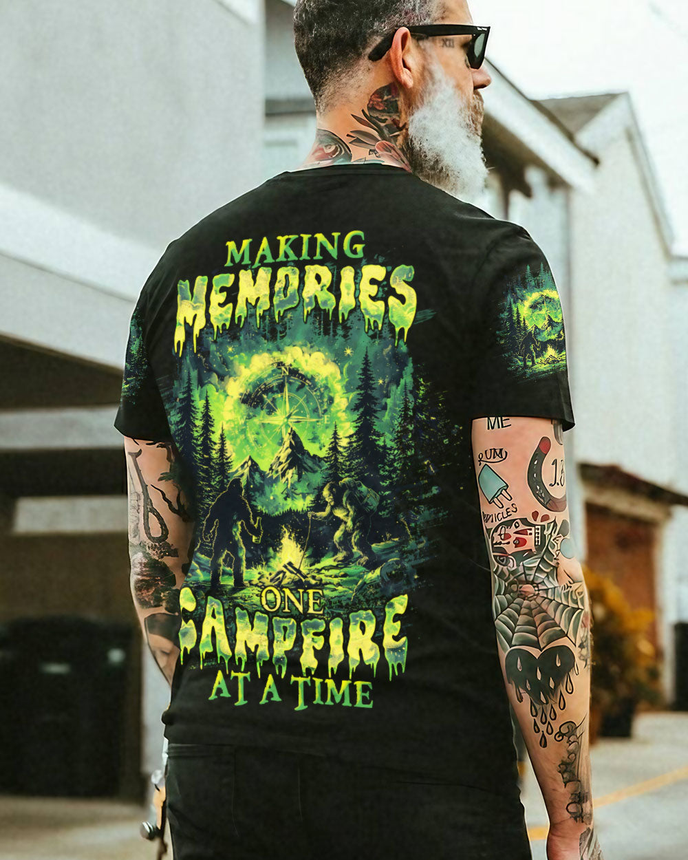 BLISSCORNERS MAKING MEMORIES ONE CAMPFIRE AT A TIME BIGFOOT ALL OVER PRINT