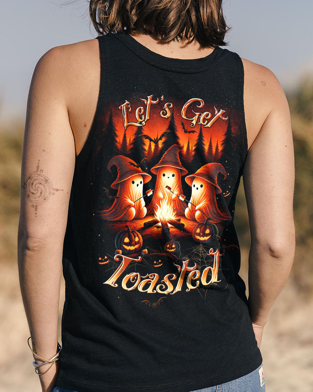 BLISSCORNERS LET'S GET TOASTED BOOS HALLOWEEN ALL OVER PRINT