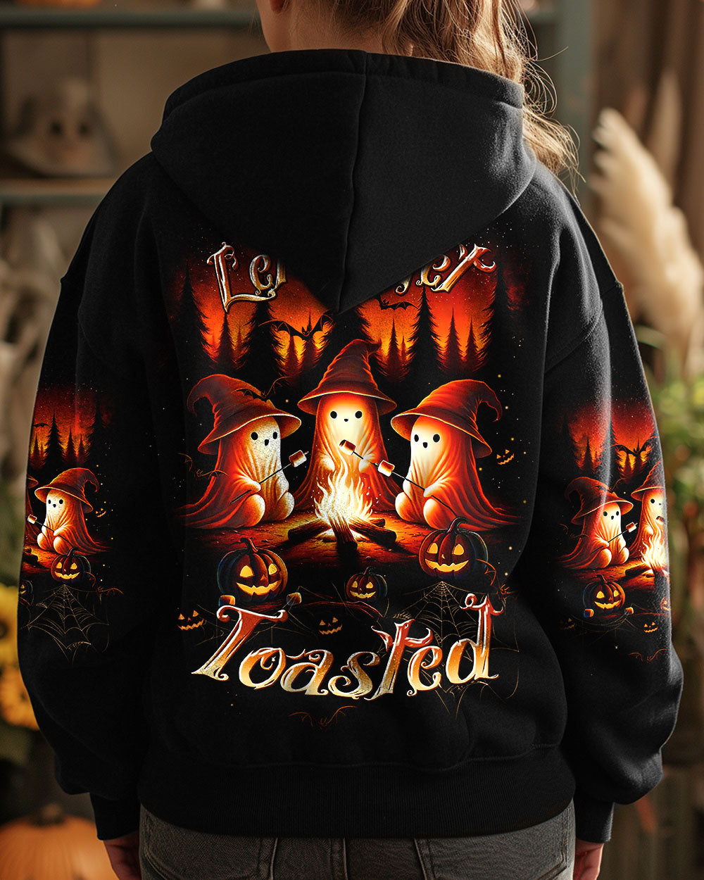 BLISSCORNERS LET'S GET TOASTED BOOS HALLOWEEN ALL OVER PRINT