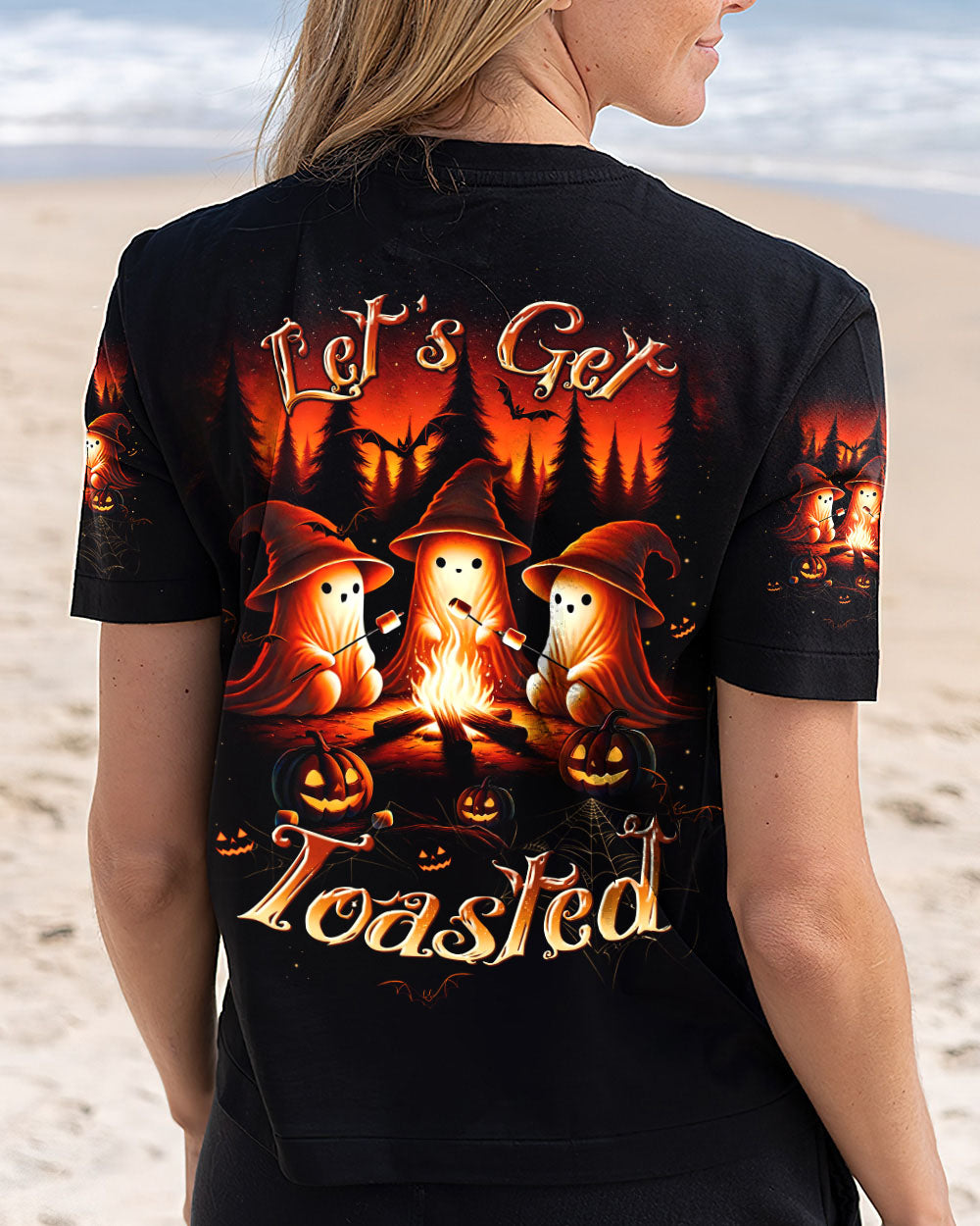 BLISSCORNERS LET'S GET TOASTED BOOS HALLOWEEN ALL OVER PRINT