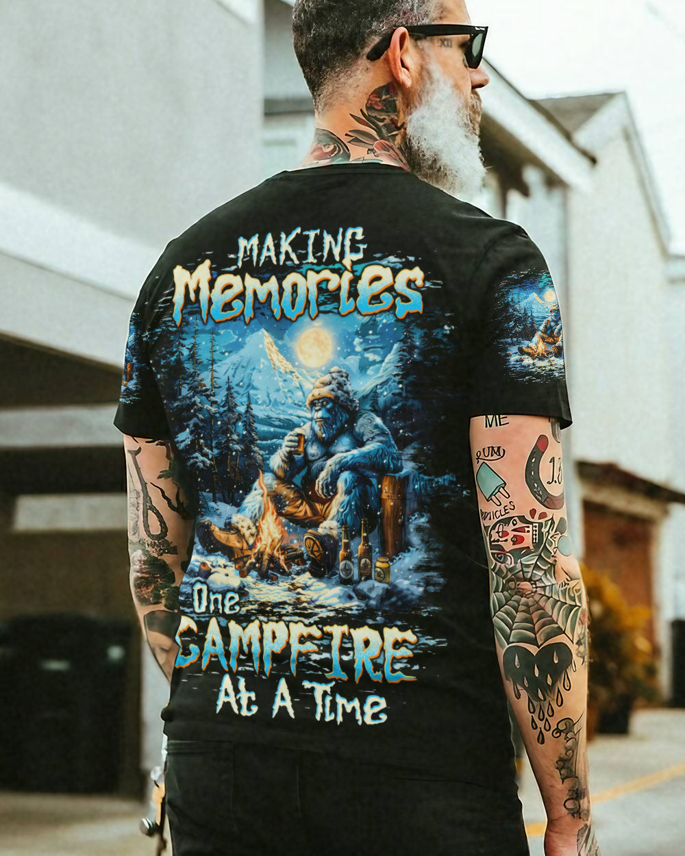 BLISSCORNERS MAKING MEMORIES ONE CAMPFIRE AT A TIME BIGFOOT ALL OVER PRINT