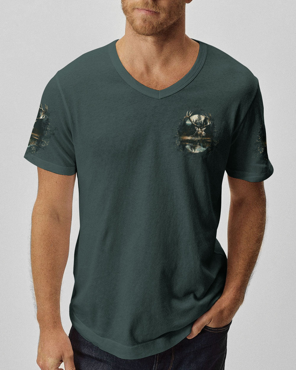 BLISSCORNERS THE CLOSER I GET TO NATURE DEER HUNTING ALL OVER PRINT -  TLTW1211243