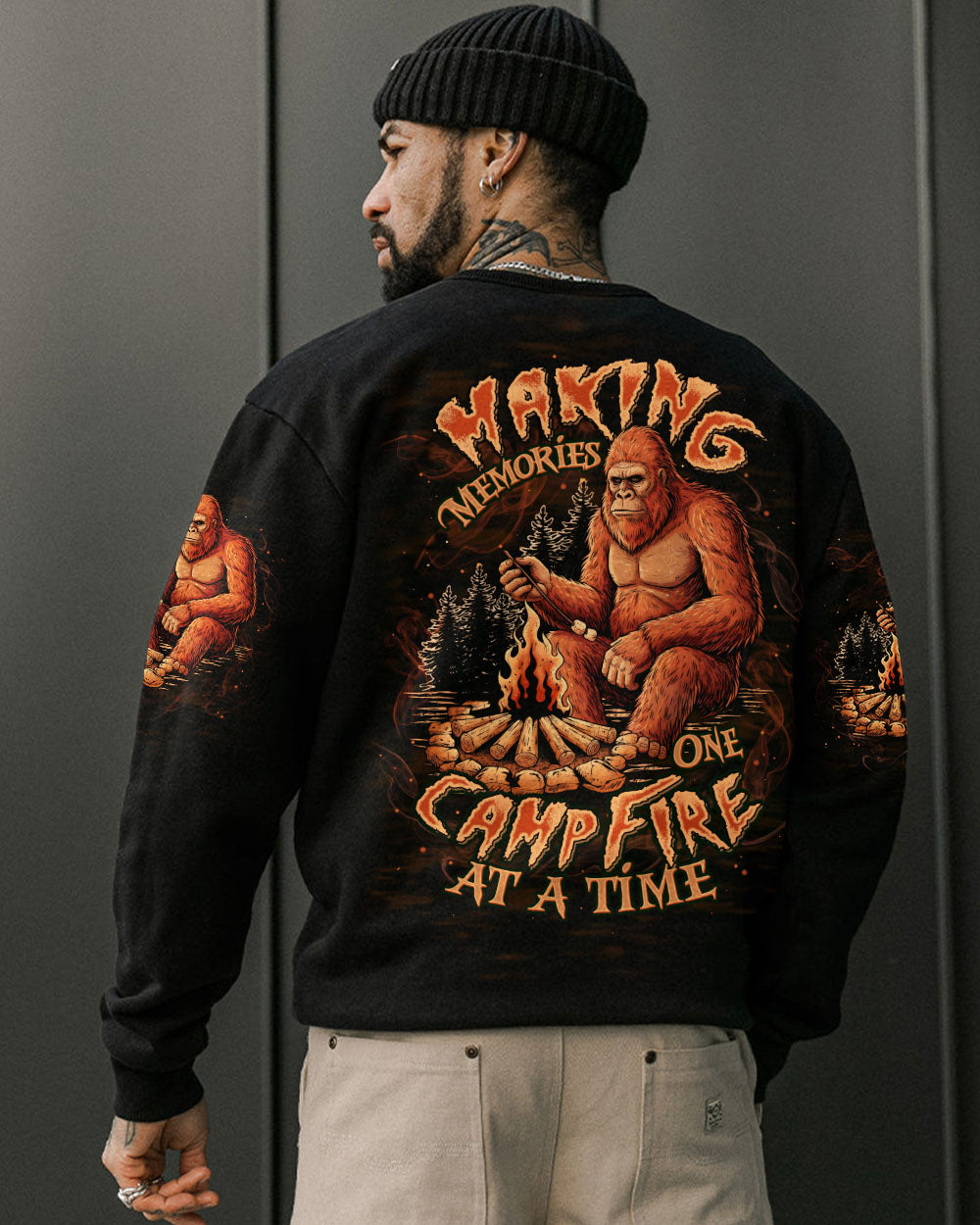 BLISSCORNERS MAKING MEMORIES ONE CAMPFIRE AT A TIME BIGFOOT ALL OVER PRINT