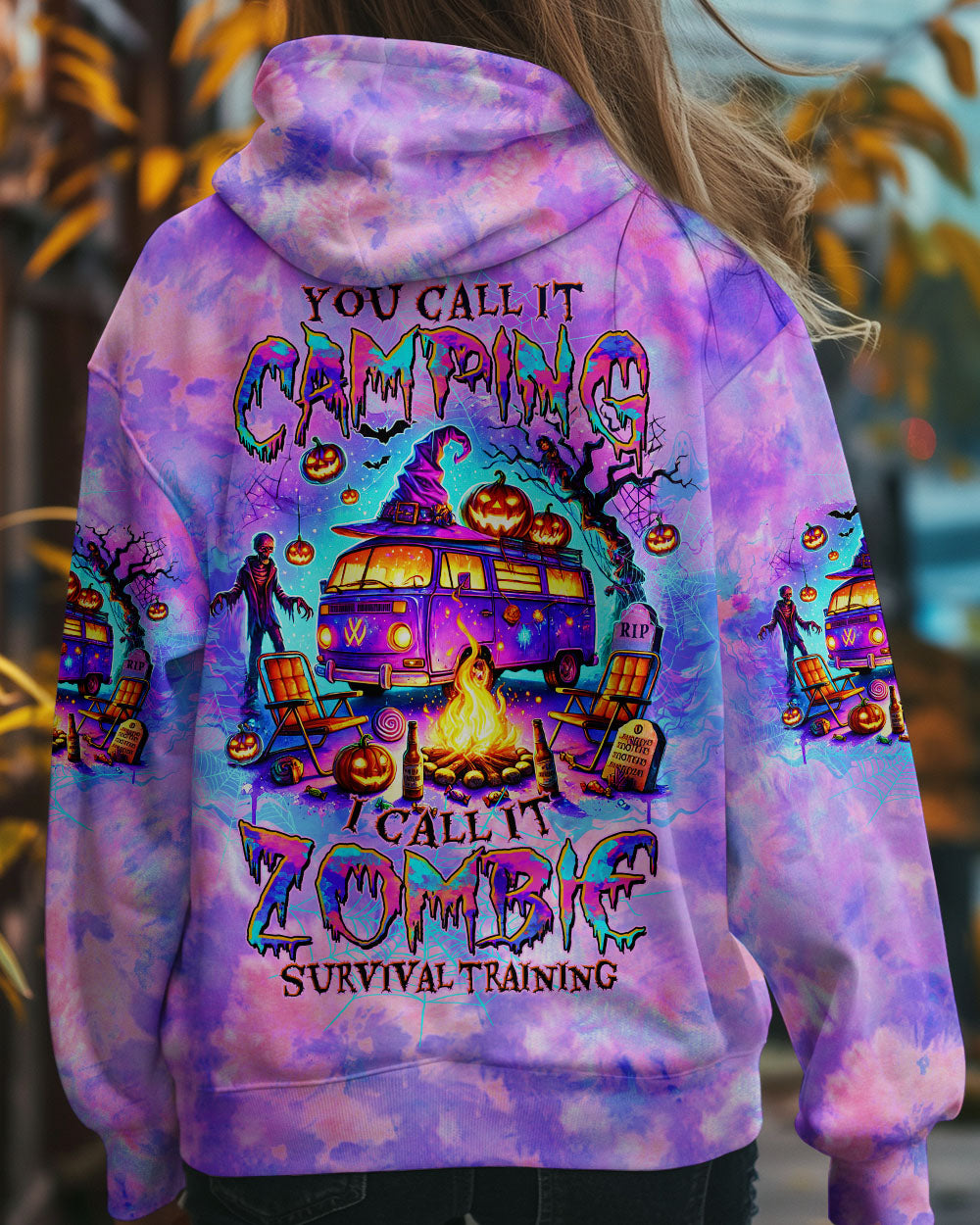 BLISSCORNERS ZOMBIE SURVIVAL TRAINING CAMPING HALLOWEEN ALL OVER PRINT