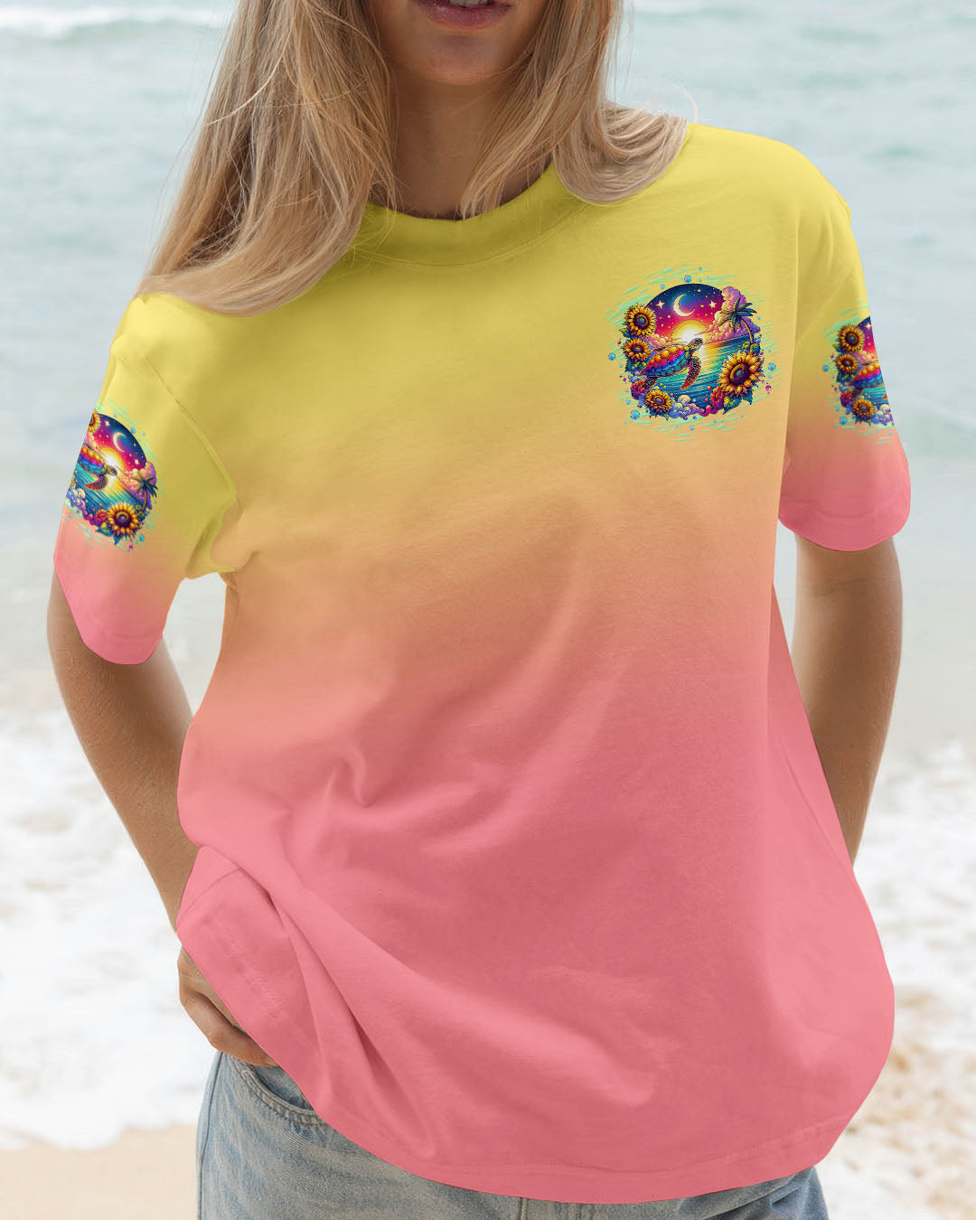 BLISSCORNERS SALTWATER HEALS EVERYTHING TURTLE ALL OVER PRINT