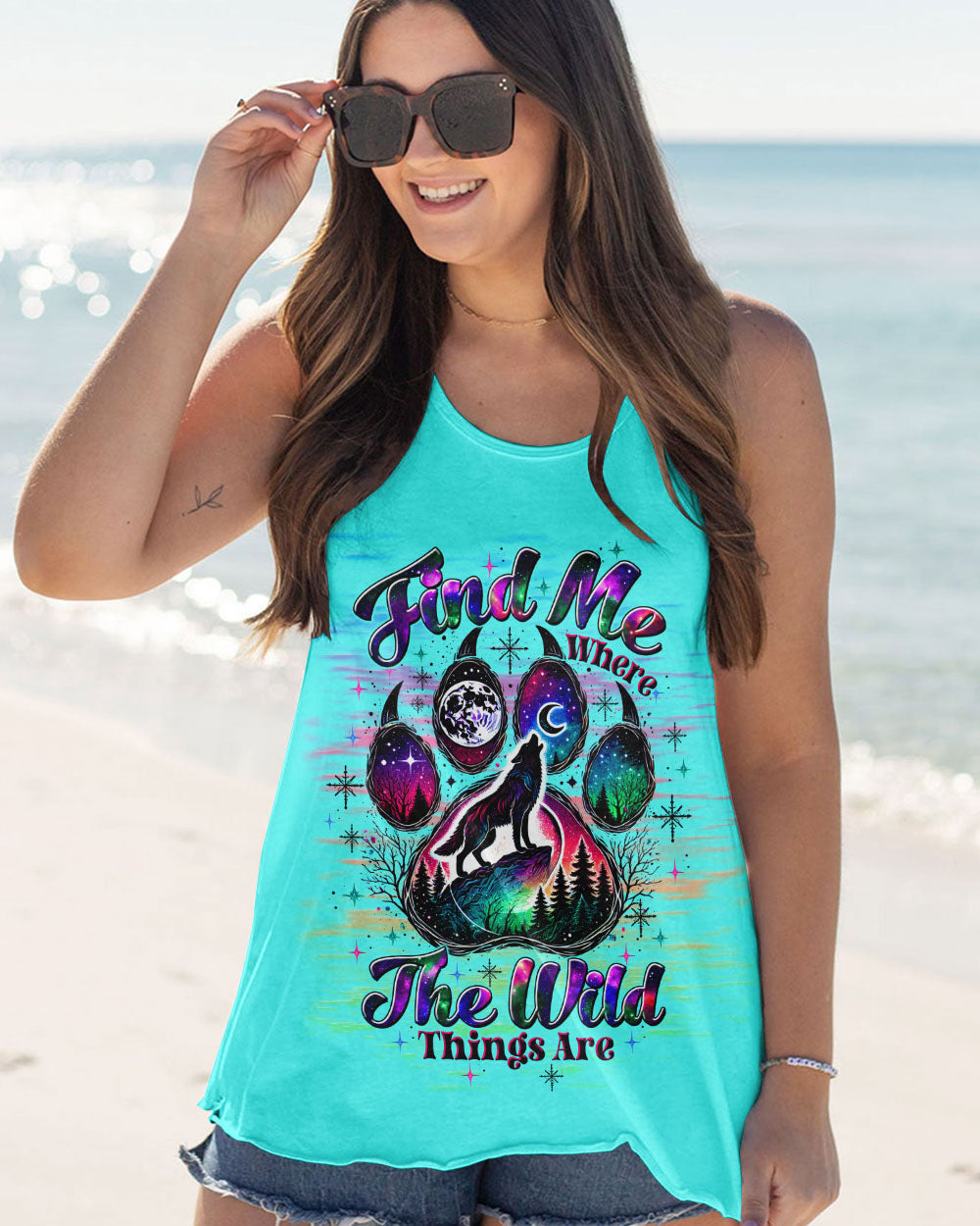 BLISSCORNERS FIND ME WHERE THE WILD THINGS ARE WOLF ALL OVER PRINT