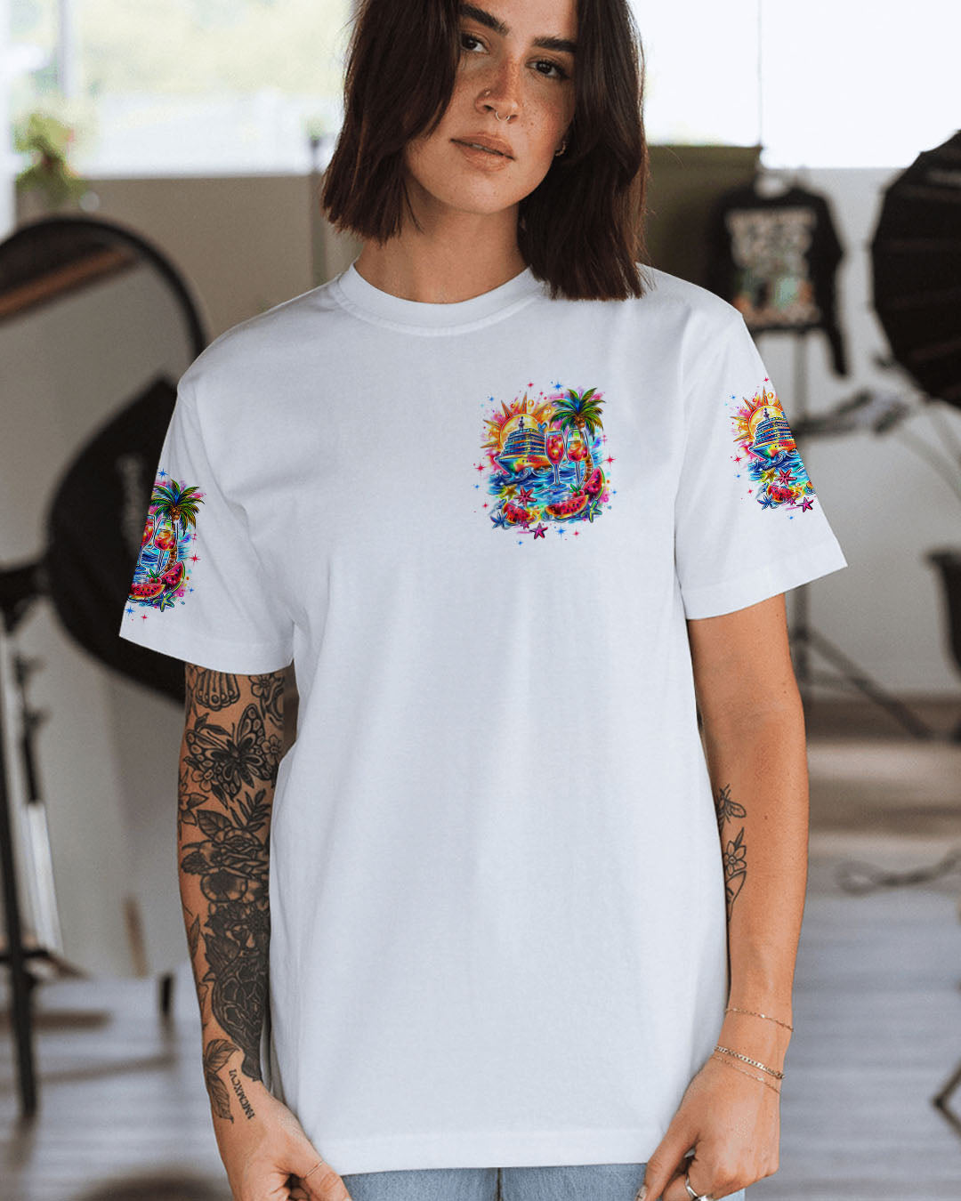 BLISSCORNERS SEAS THE DAY BOOZE THE NIGHT CRUISE ALL OVER PRINT