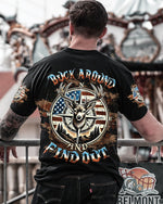 BLISSCORNERS BUCK AROUND AND FIND OUT DEER HUNTING ALL OVER PRINT