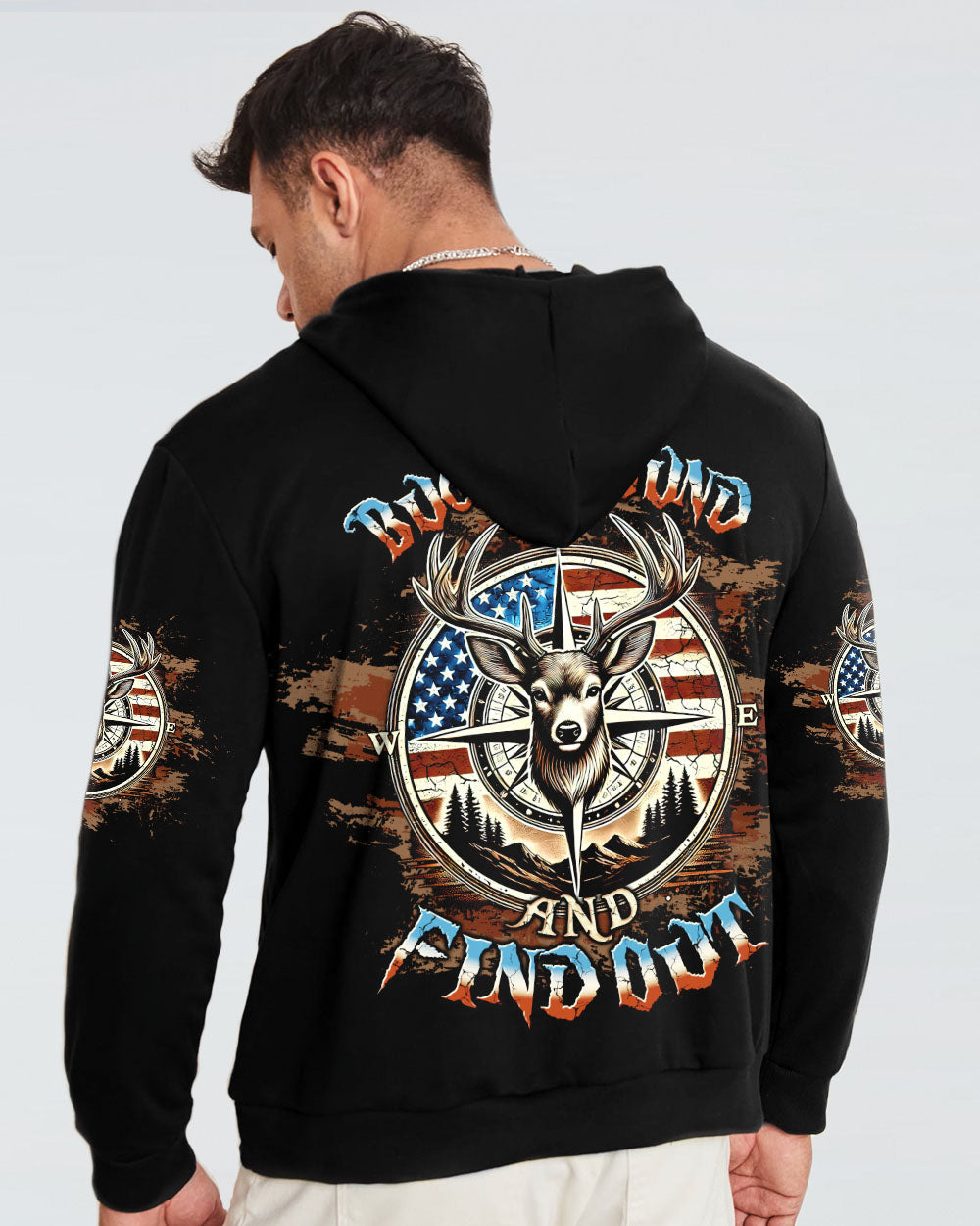 BLISSCORNERS BUCK AROUND AND FIND OUT DEER HUNTING ALL OVER PRINT