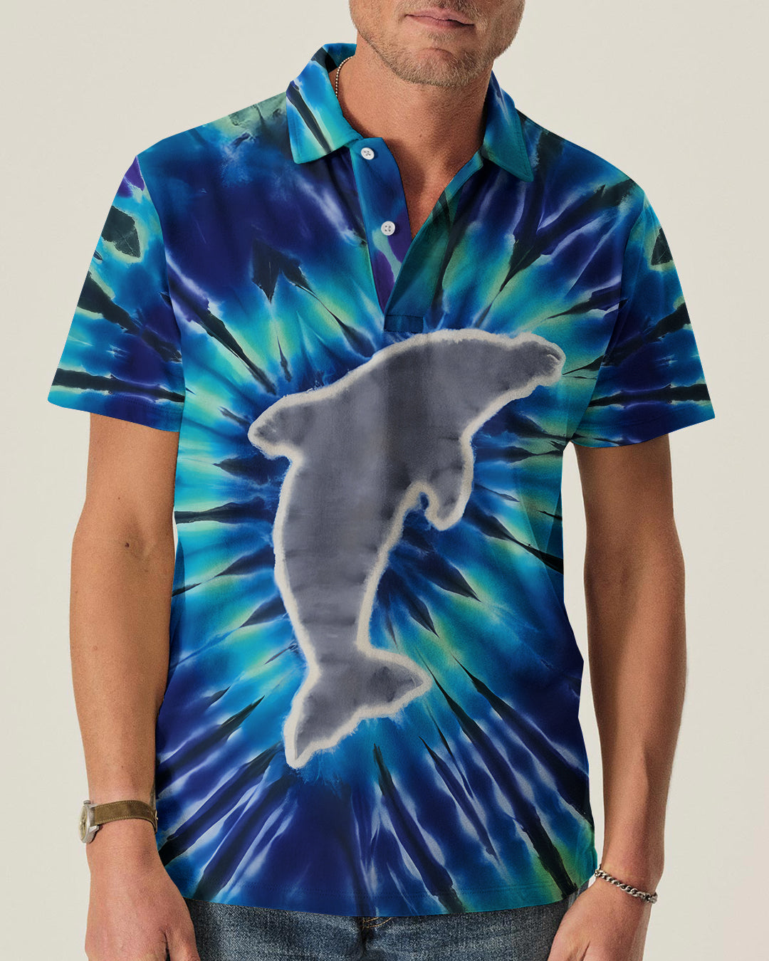 BLISSCORNERS DOLPHIN TIE DYE  ALL OVER PRINT