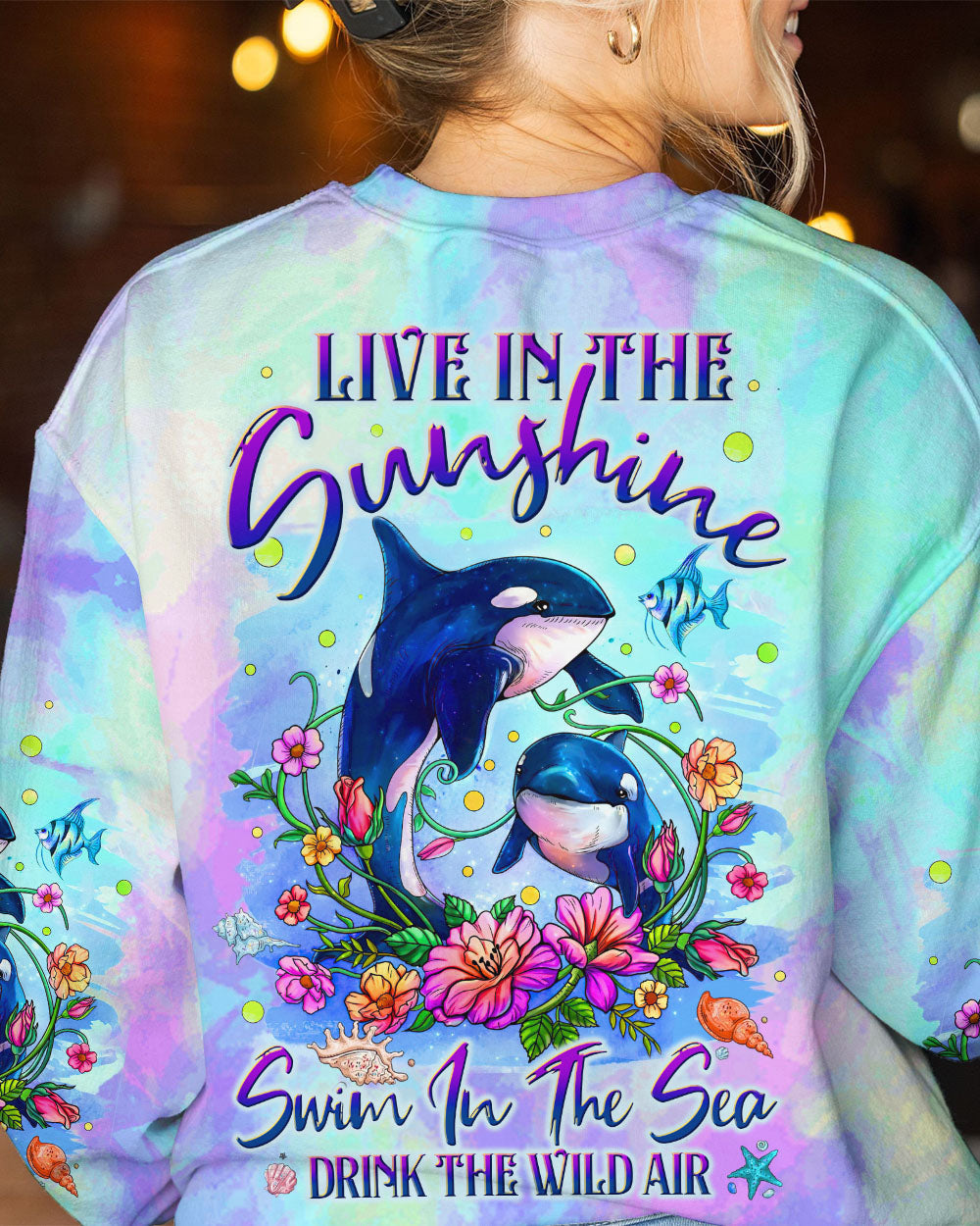 BLISSCORNERS LIVE IN THE SUNSHINE DOLPHIN ALL OVER PRINT